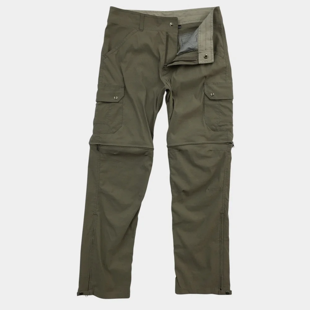 KUHL Renegade Convertible Stealth Pants Mens 32x32 Green Cargo Hiking Zip Off